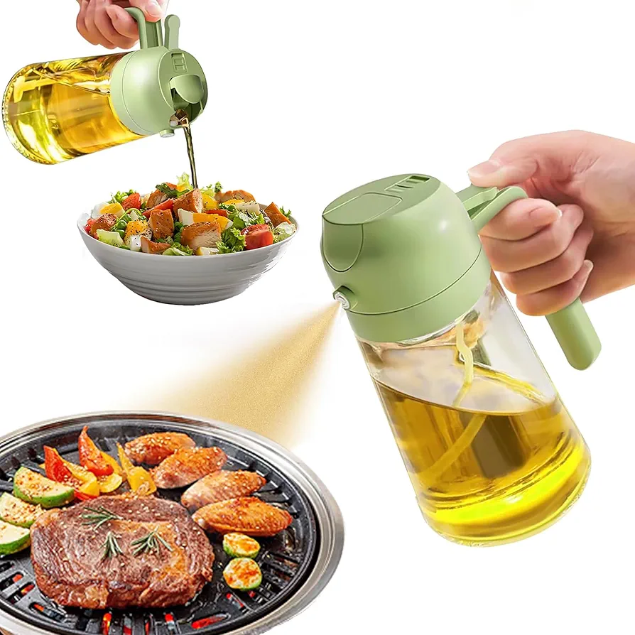 oil Sprayer for Cooking,100ml Olive Oil Spritzer,Olive Oil Spray Bottle for Salad, BBQ, Kitchen Baking, Roasting (green)