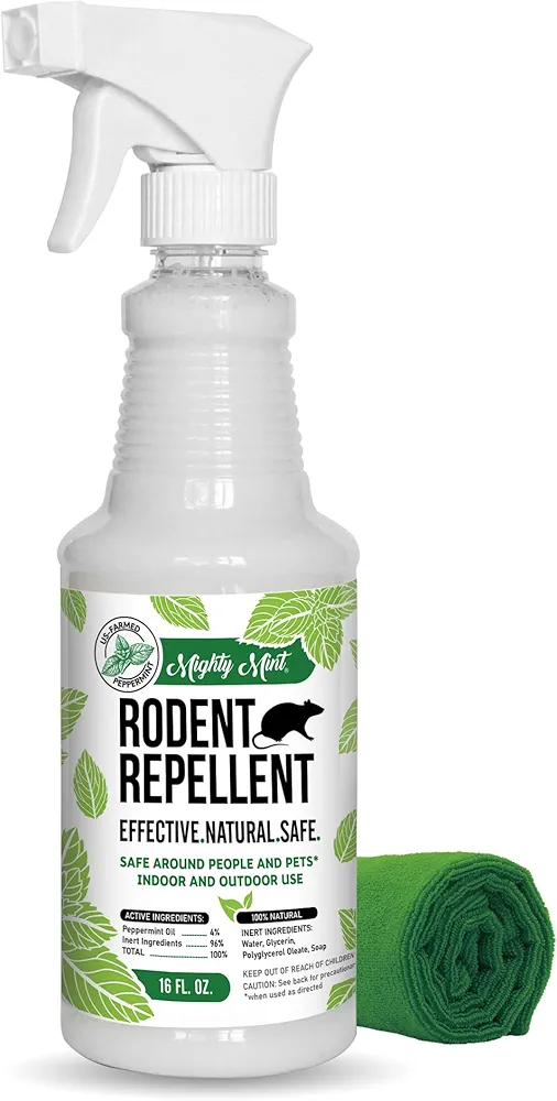 Mighty Mint 16oz Peppermint Oil Rodent Repellent Spray