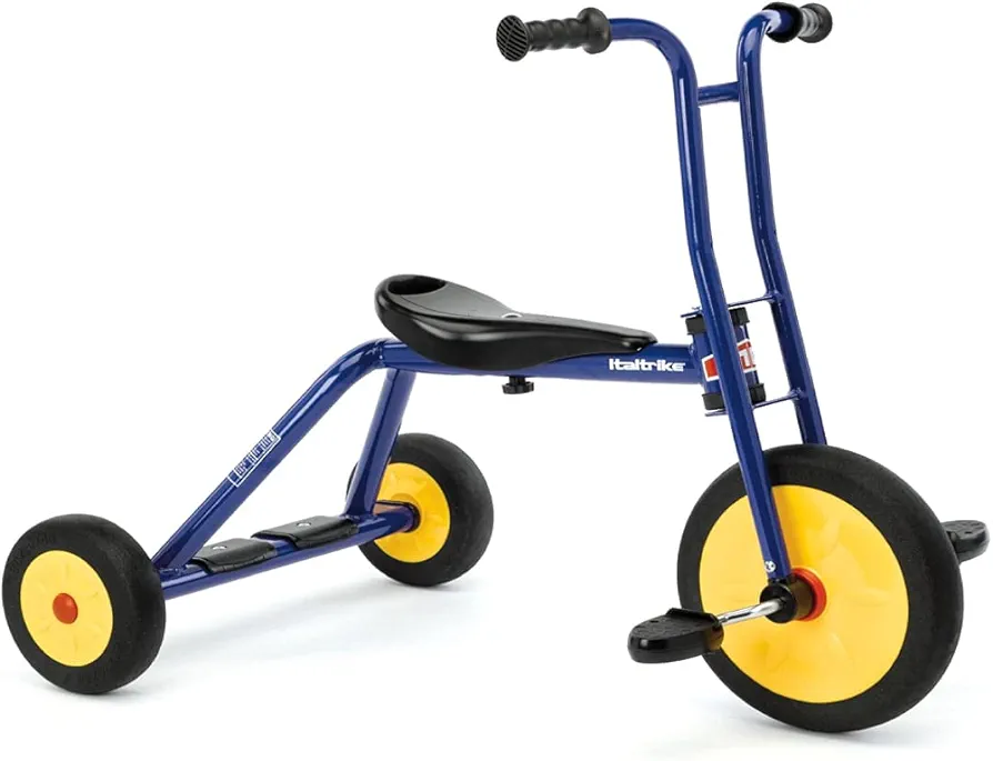 Italtrike Atlantic Large 14" Outdoor Tricycle for Toddlers and Kids, Superior Engineering, Strong & Durable, Easy Assembly, Adjustable Seat, Ages 4-6 (Blue)