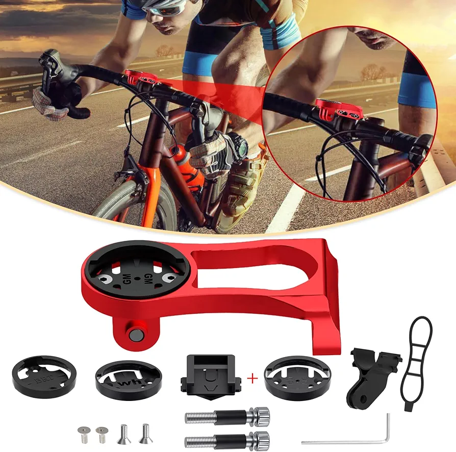 Cycling Computer Mount - Multi-Compatible Out Front GPS Mount for Wahoo, Garmin, Bryton, Cateye - Essential Accessory for Mountain Bikes with 1.5''/38mm Handlebar Compatibility