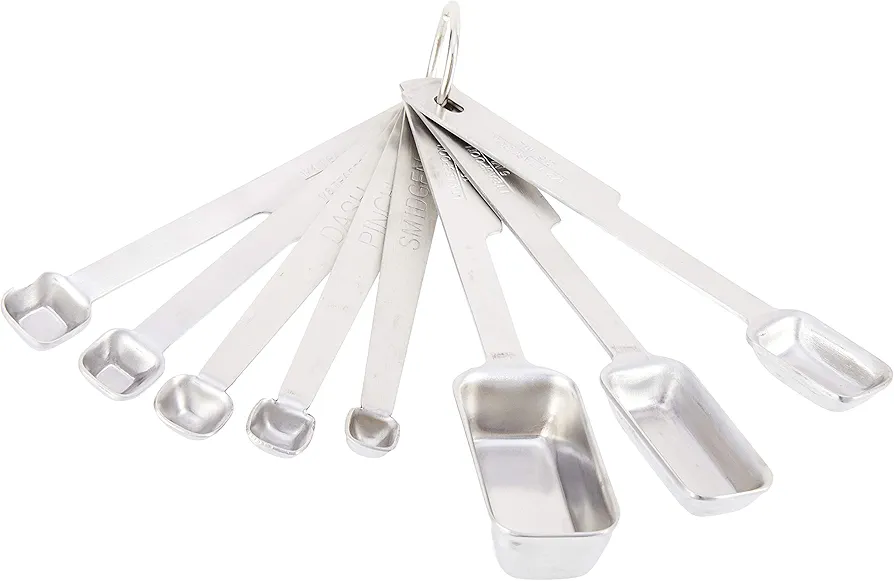 Norpro 8-Piece Stainless Steel Measuring Spoon Set, One Size, Metallic