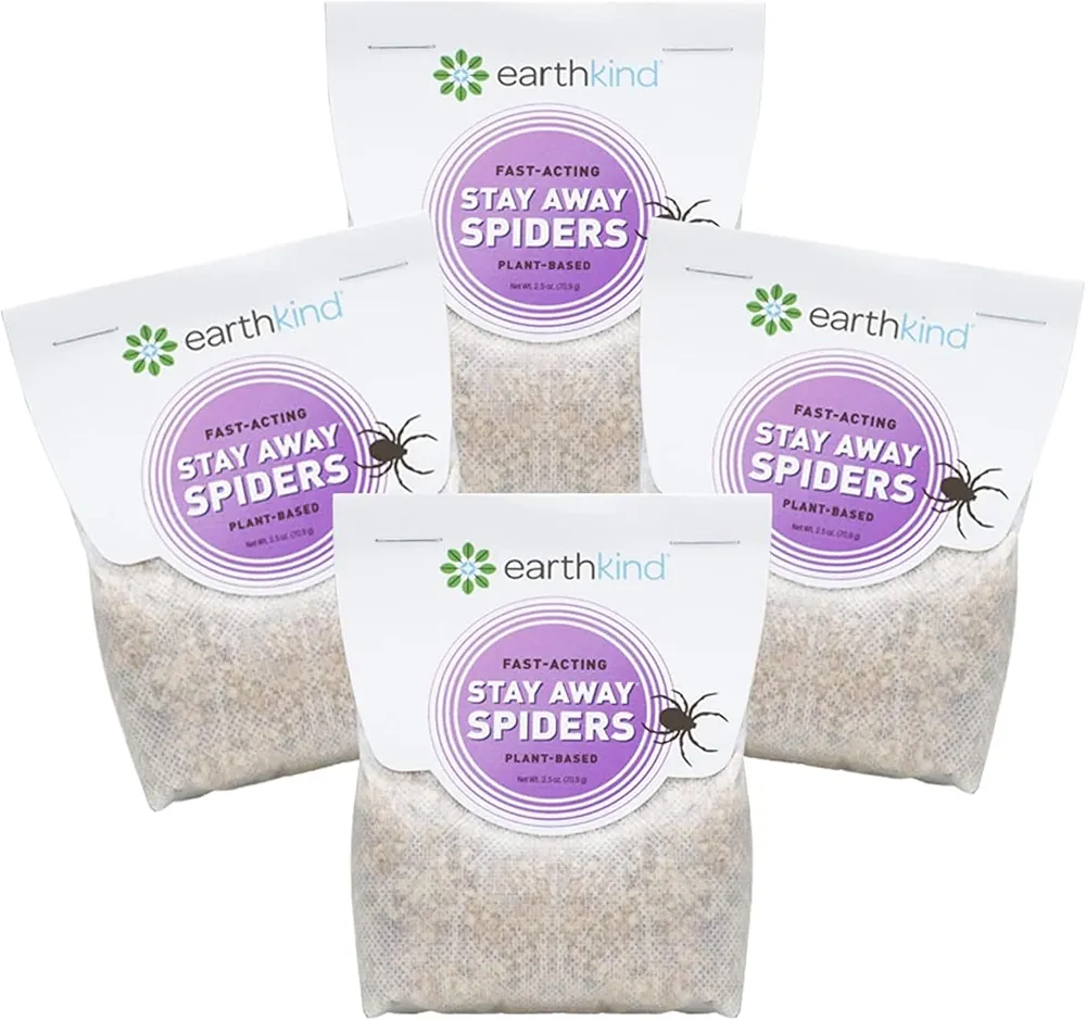 Stay Away Spiders Deterrent Pouches - Indoor Spider Deterrent for Attic, Crawl Space, Window Sill & More - with Plant-Based Ingredients & Essential Oils - 4-Pack