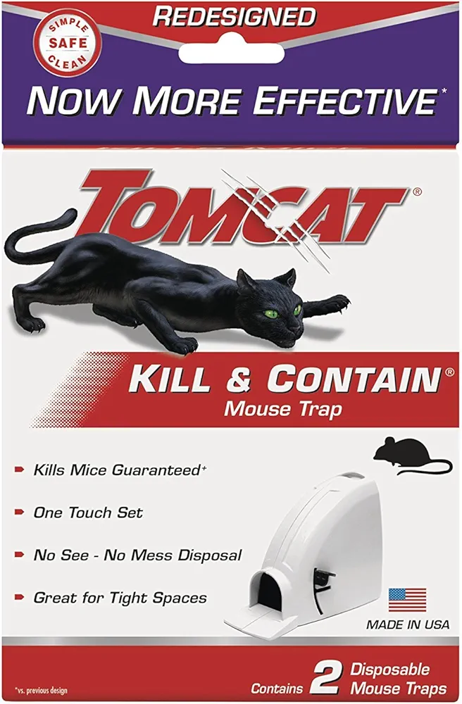 Tomcat Kill and Contain Mouse Trap, 2-Pack(2Pack 4 Traps total)