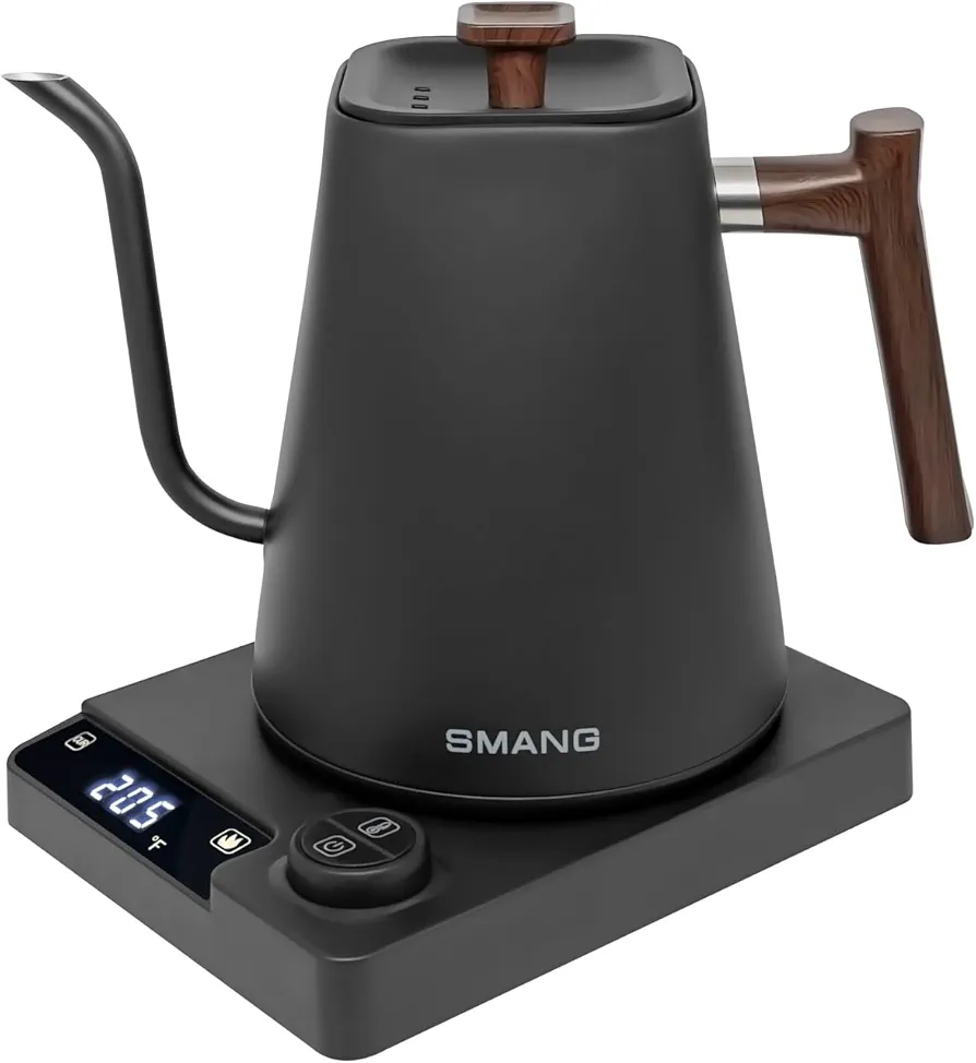 Electric Kettles, Gooseneck Electric Kettle, ±1℉ Temperature Control, for Pour Over Coffee and Tea, 304 Stainless Steel Inner, BPA-Free, Quick Heating Electric Kettles for Boiling Water, 1L Black