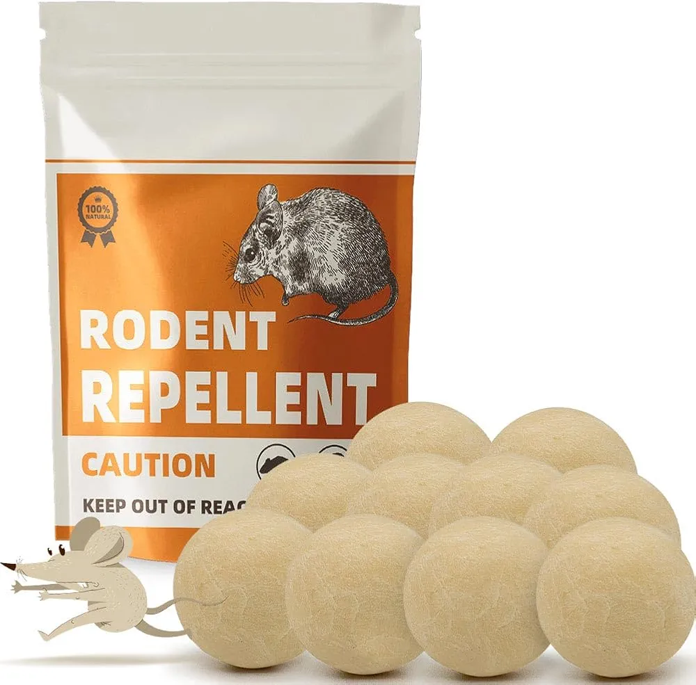 Rodent Repellent, Mouse Repellents, Mice Repellent, Peppermint Oil to Repel Mice and Rats, Natural Rat Deterrent for House/RV/Boat/Shed/Cabin, Pest Control Indoors, Mice Away-10P, Orange