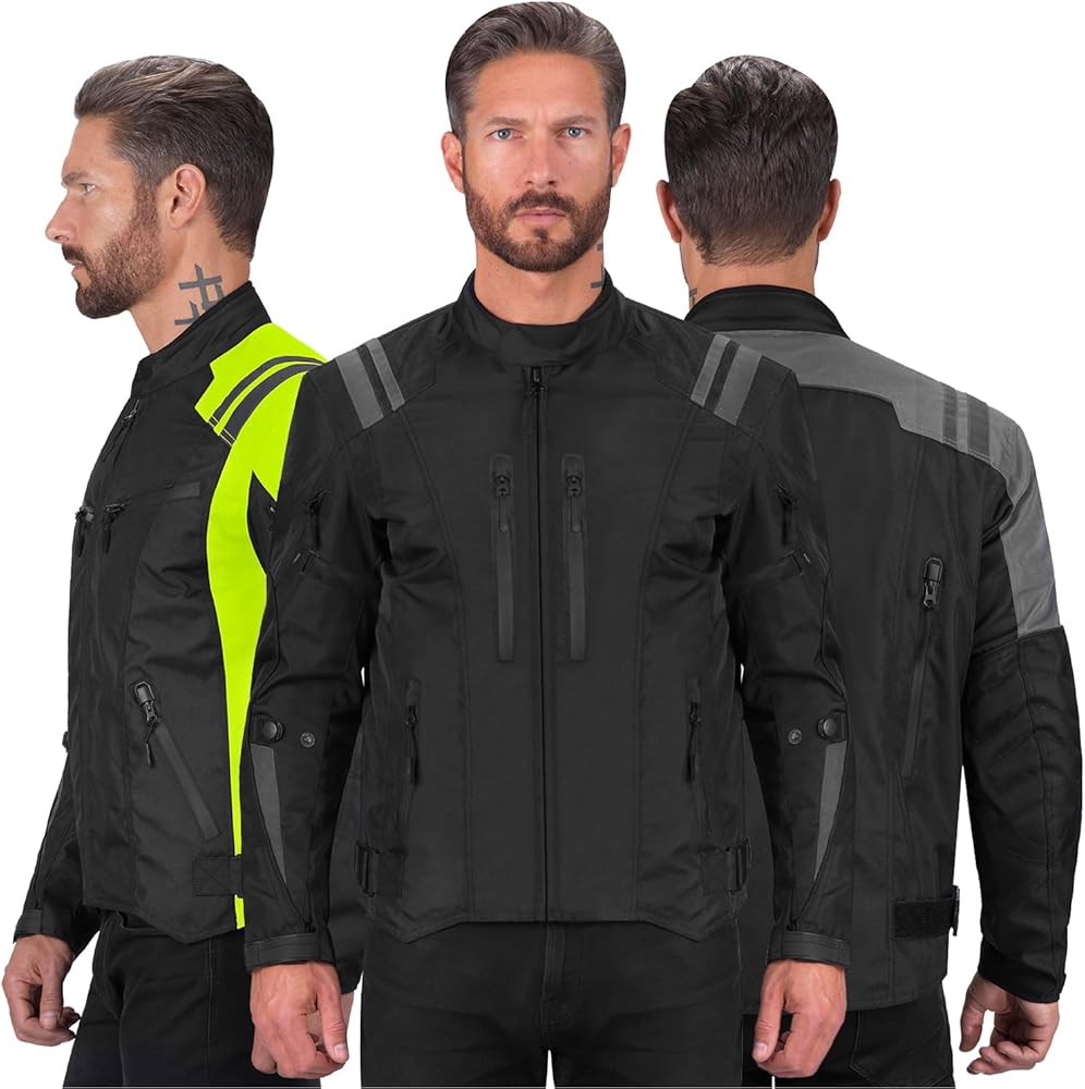 Nomad Motorcycle Jacket for Men, Ironborn Biker Jacket, Cruiser Sportsbike Enduro Mens Riding Jacket with Armor Protection