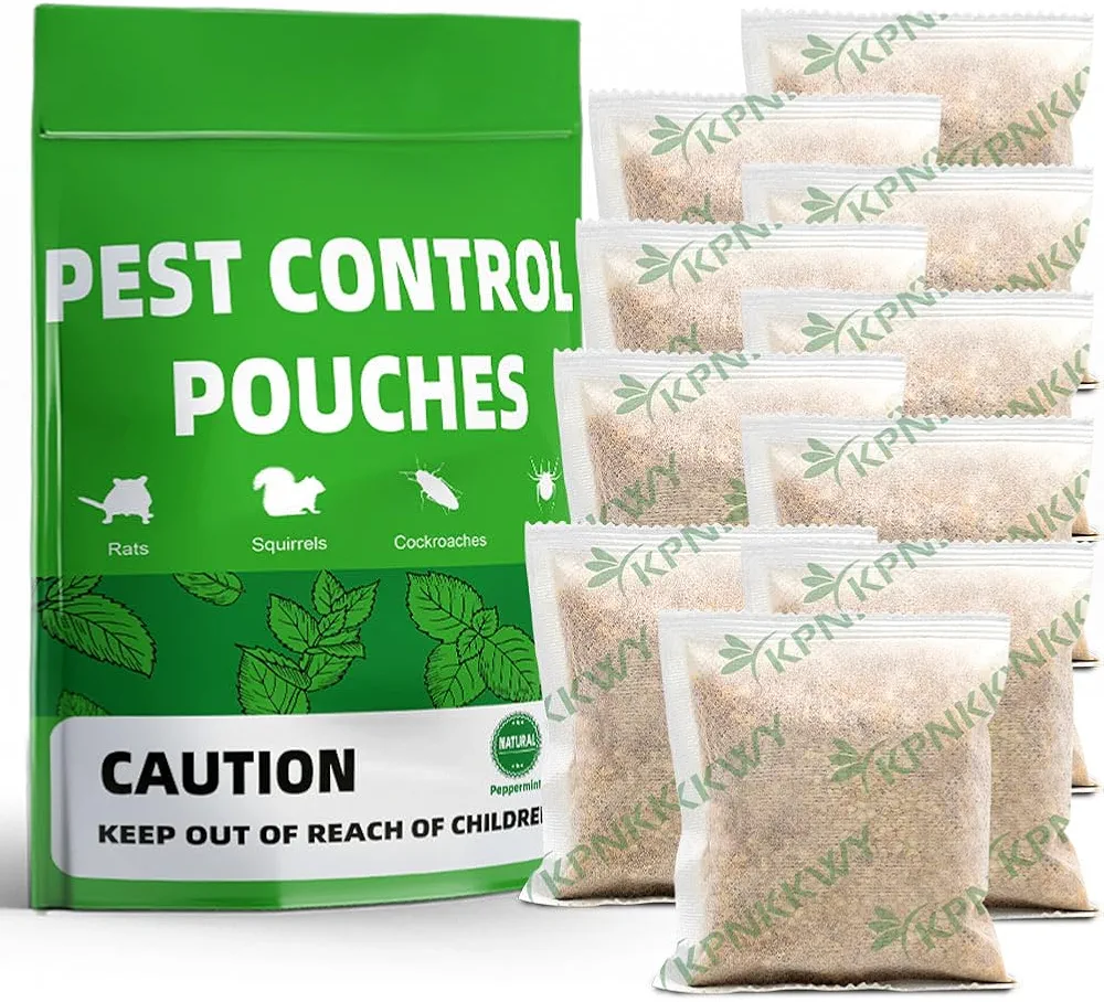 Pest Control Pouches, Mouse Repellent, Mice Repellent Indoor, Peppermint Mice to Repel Rodents, Ant, Roach & Moth, Rodent Repellent, RV Rat Deterrent, Keep Mouse Away for Car-10 Pouches