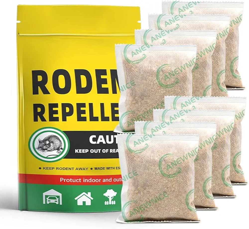 Mice Repellents Indoor, Mouse Repellent Outdoor, Rat Repellent for House, Extra-Strength Peppermint Repel Mice and Rats from Nesting&Freshen Air in Car/RV, Rat Deterrent Indoor, Get Rid of Mice-8P