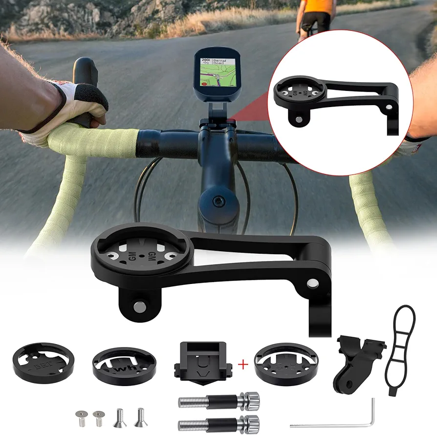 Out Front Adjustable Bicycle Mount - Aluminum Alloy Bike Mount for Garmin Extended Mountain Bike Computer Road Mountain Cycling GPS Combo Extended Bike Accessories for 32mm Handlebar