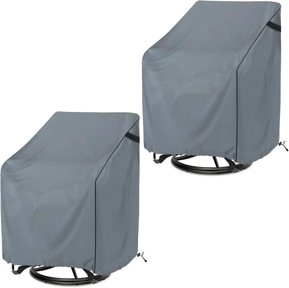 Furniture Covers Chair Covers Waterproof Outdoor Furniture ，Waterproof Outdoor Lawn Patio Furniture Covers Fits up to39.25" W x 37.5" D x 38.5" H, 2 Pack, Grey.