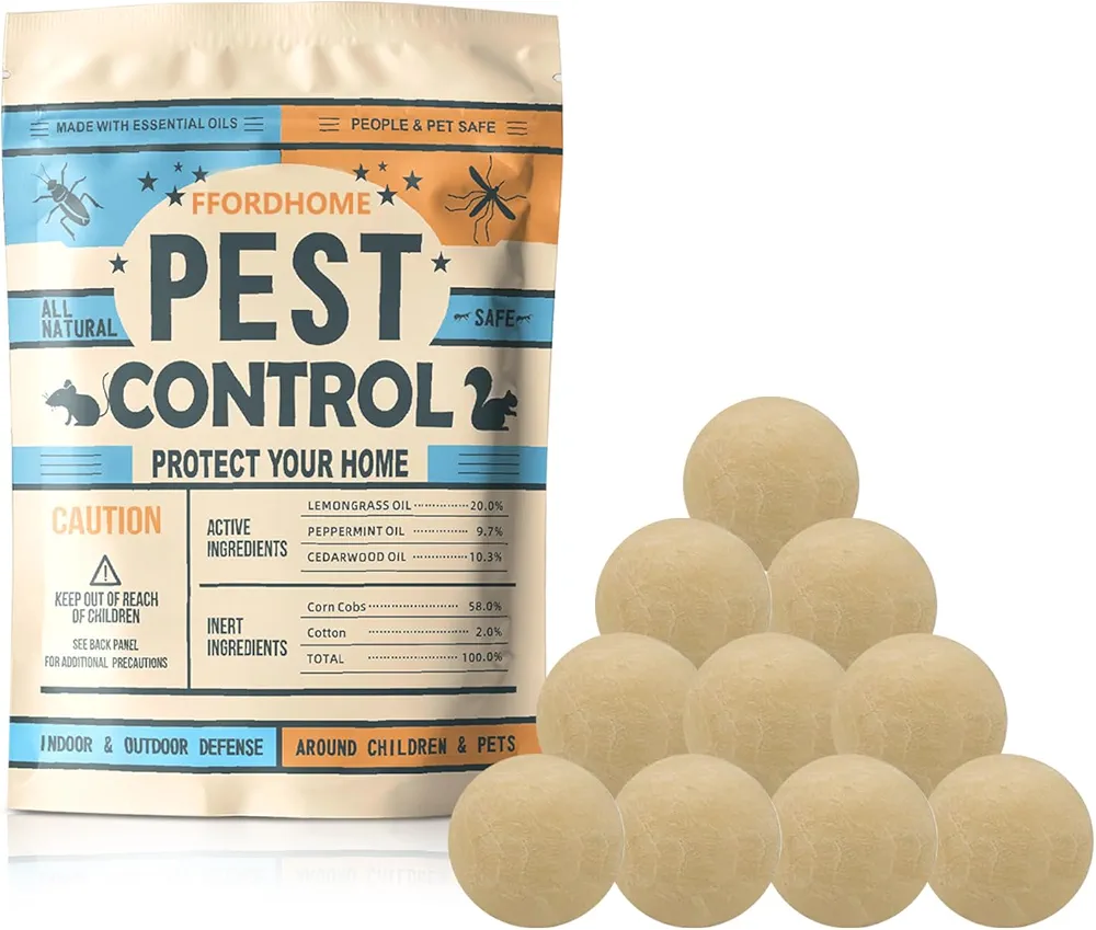 Pest Control Pouches, Mouse Repellents, Peppermint Oil Mice Repellent, Rat Deterrent, Repel Rodents(10Pack)…