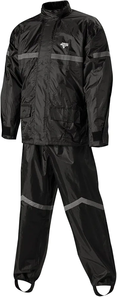 Nelson-Rigg Stormrider 2-Piece Rain Suit (Black/Black, Large)