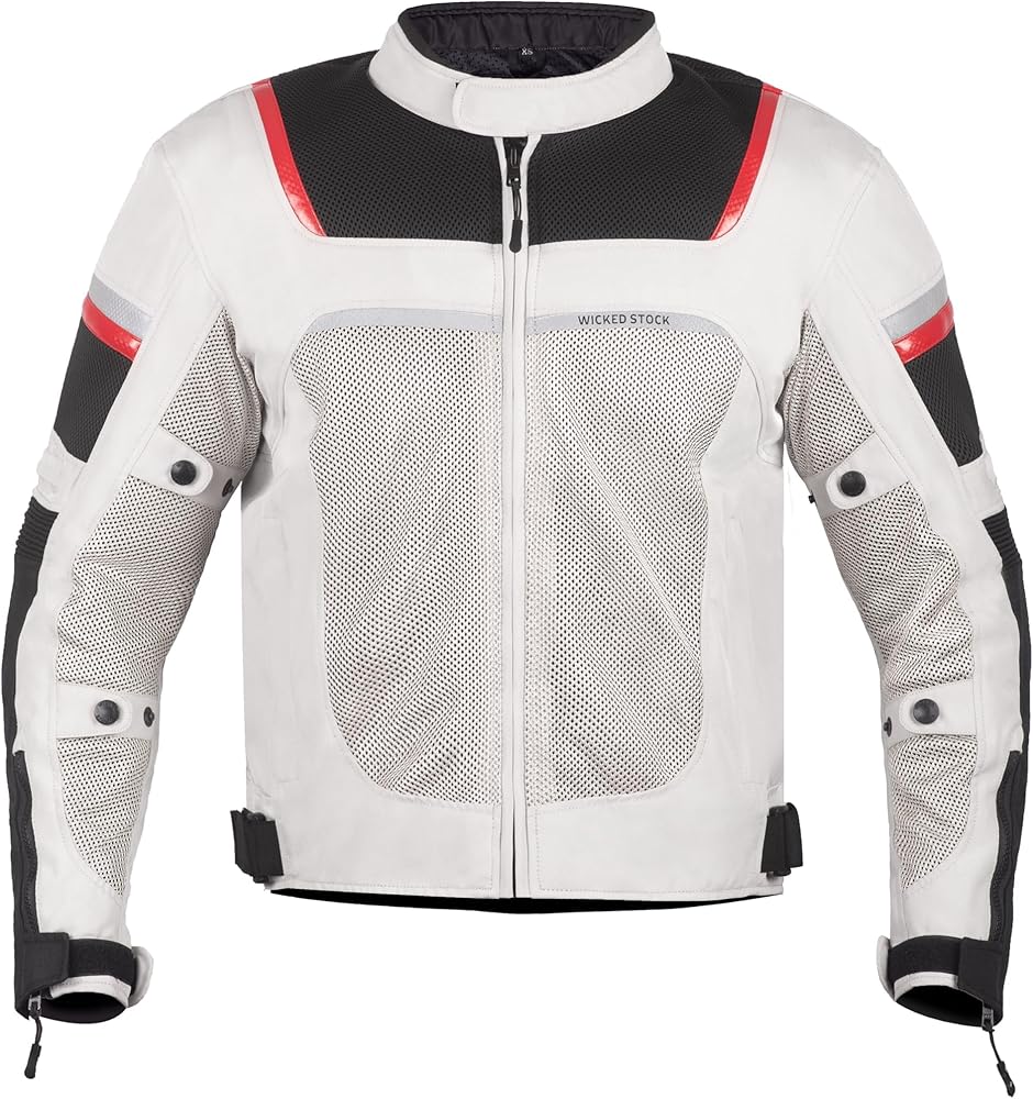 WICKED STOCK Motorcycle Jacket with Armor CE LEVEL2 Enduro Motorbike Riding Gear -Dual Sport Protective Jacket for Men