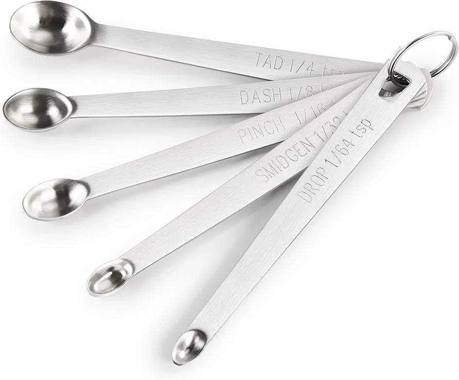 New Star Foodservice 42924 Stainless Steel Measuring Spoons Set, Mini