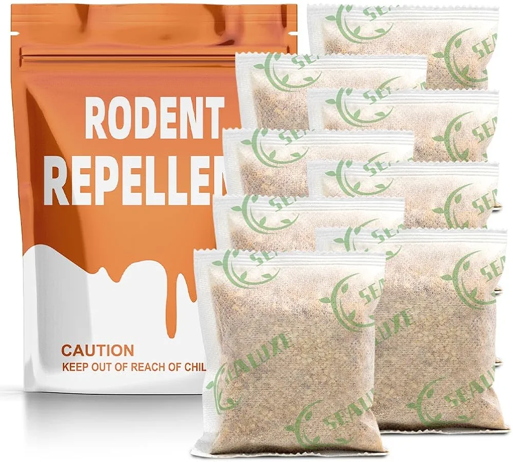 Rodent and Mice Repellent, Mint Rodent and Mouse Repellent Outdoor/Indoor, Keeps Mice Away, Extra-Strength Rat Repellent Indoor Peppermint Repel Mice and Rats (0.93 Ounce (Pack of 8))