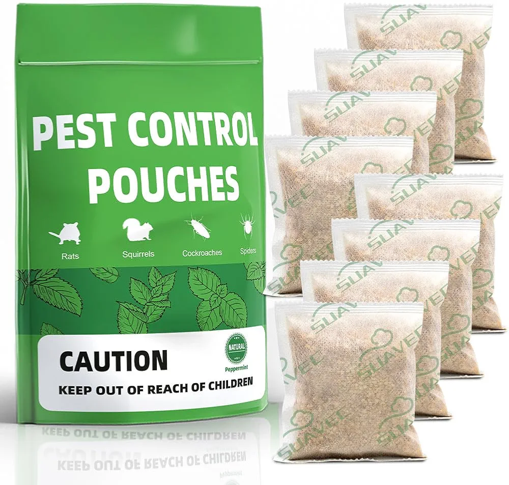 Pest Control, Mice Repellent Pouches, Mouse Repellant Indoor, Mice Peppermint to Repel Rat, Ant, Roach, Mosquito & Moth, RV Mouse Deterrent, Keep Mouse Away for House, Mice Control-8 Pouches