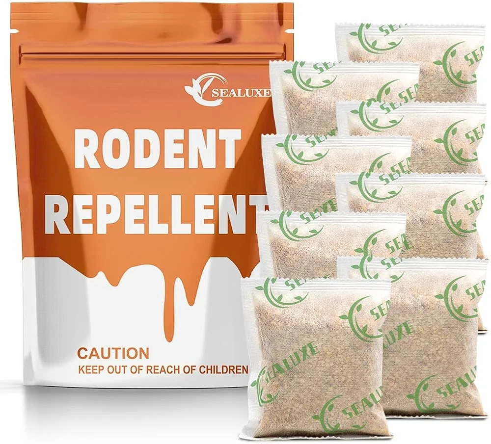 JOBUIZ Upgraded Rodent Repellent Pouches, Mouse Repellent Pouches, Rat Repellent Indoor, Extra-Strength Mice Repellent Repel Mice from Nesting in Home/Cabin/Boat/RV/Shed, Mice Away-8PCS