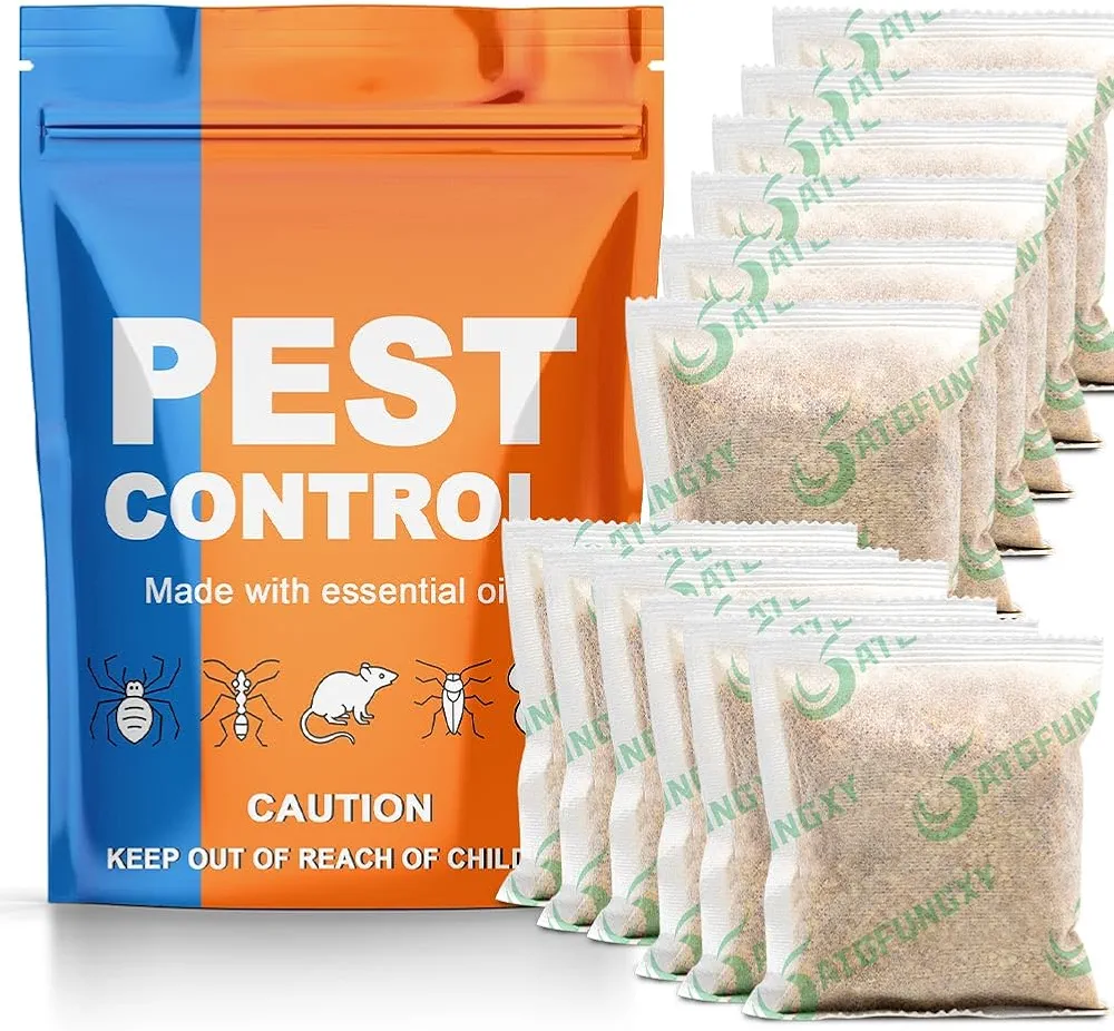 Pest Control Pouches,Mouse Repellents,Peppermint Pest Repellent for Mouse/Rat/Mosquito/Ant, Roach/Spider/Bugs&Other Pests, Mice Repellent RV, Naturally and Strongly Keep Pests Away 12P