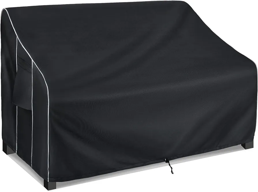 FORSPARK Outdoor Furniture Covers Waterproof, Patio Sofa Covers Heavy Duty, Fit up to 85 W x 37 D x 35 H inches, Black