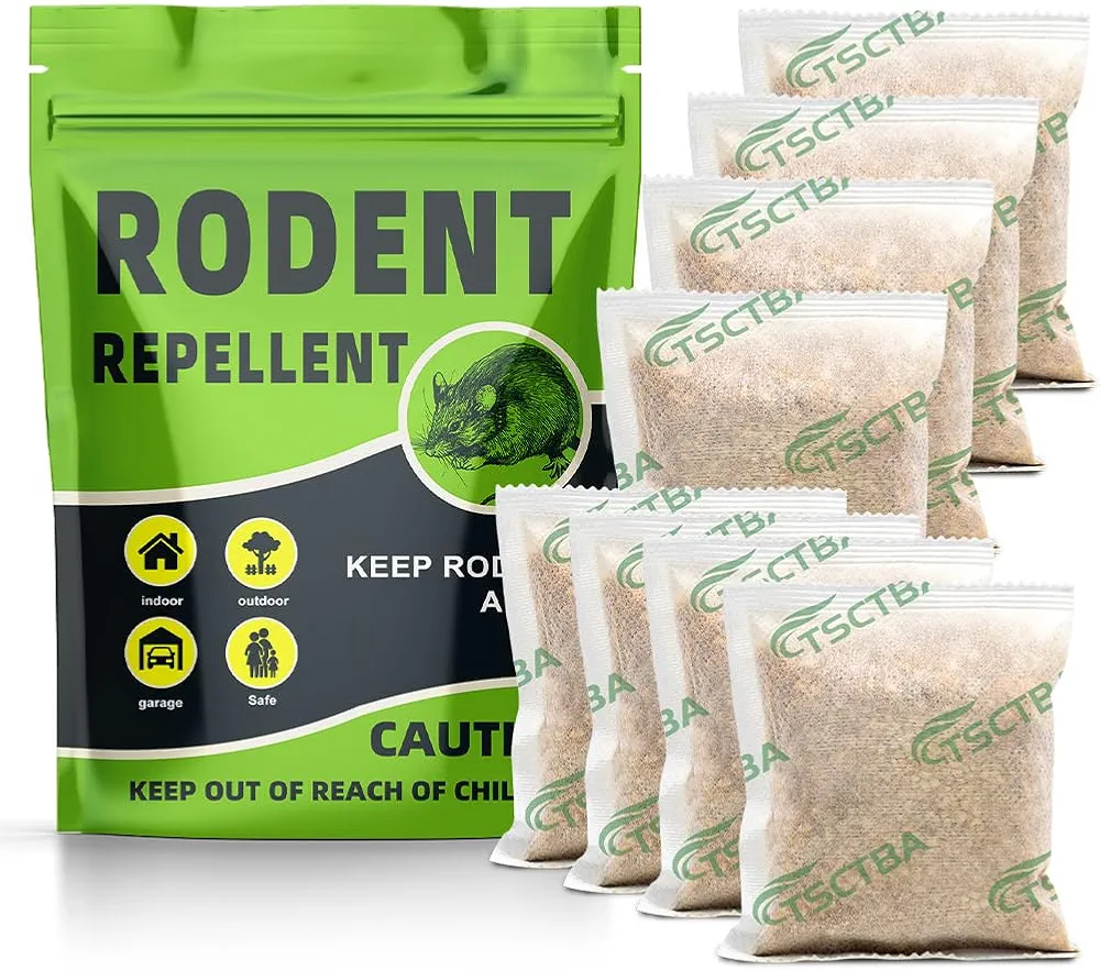 Rodent Repellent Pouches, Rat Repellent, Mouse Repellent, Natural Mice Repellent Indoor, Peppermint Oil to Repel Mice and Rats,Rat Deterrent, Keep Mice Away, Powerfully&Effectively-8P