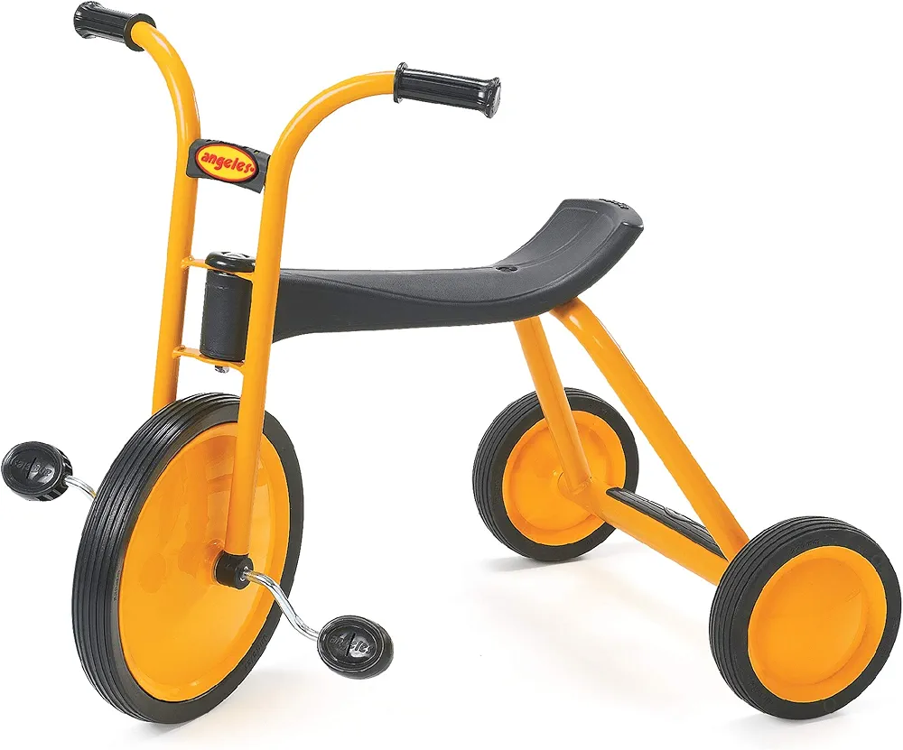 Children’s Factory MyRider Maxi 16" Toddler Tricycle, Adjustable Kids Tricycle with Rubber Wheels, Yellow/Black